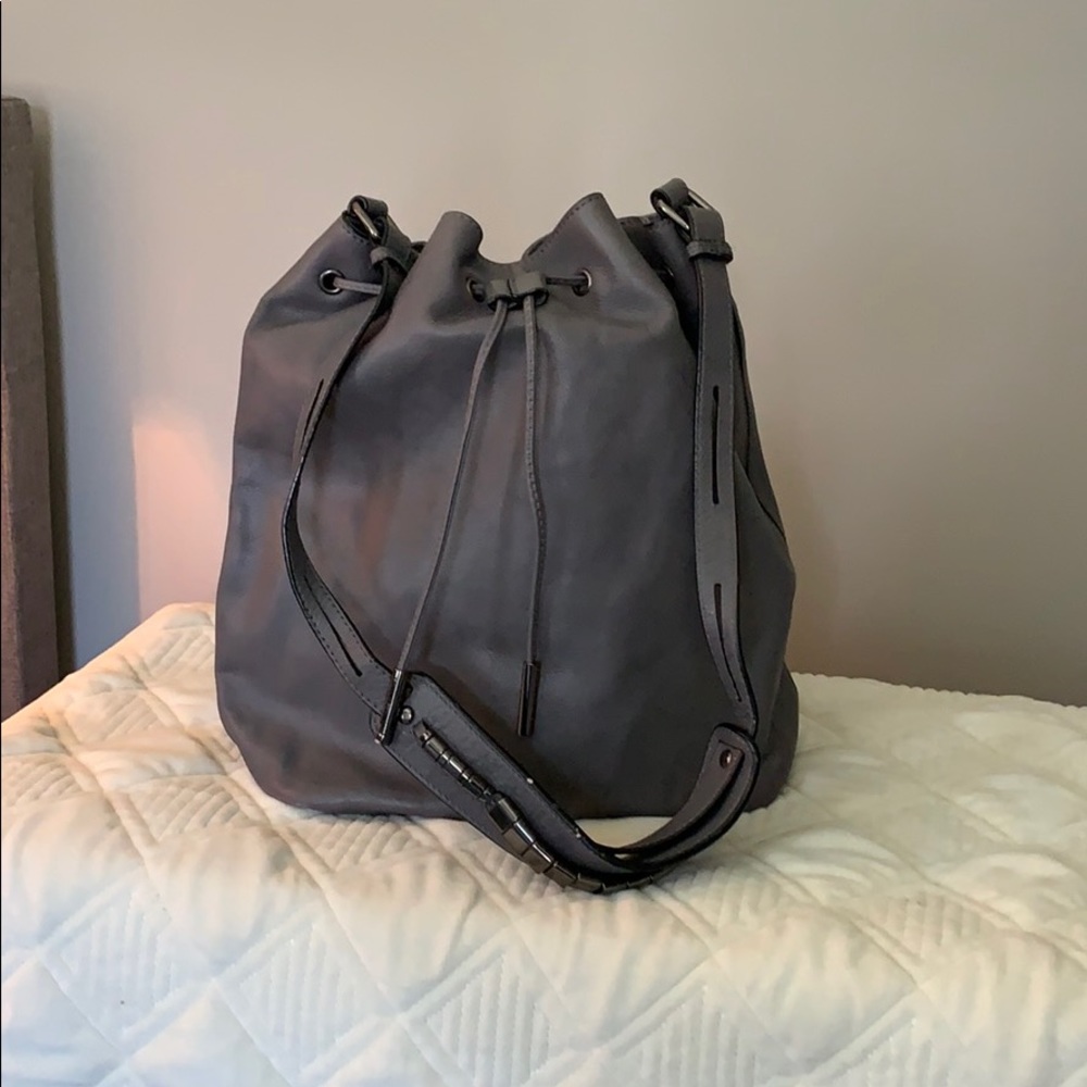 Elliott Luca gray embellished handle bag